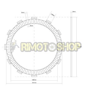 SUZUKI 1340 GSX R Hayabusa 08/15 kit Discos de embrague Fiber OEM