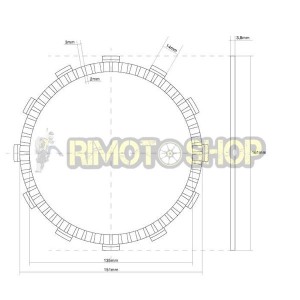 SUZUKI 1000 DL V Strom 02/13 clutch discs set Garnish OEM-7450193 | RiMotoShop