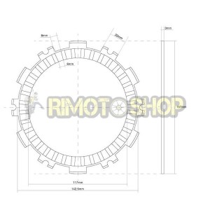 YAMAHA 500 XP T-Max 04/07 clutch discs set Garnish OEM-7450201 | RiMotoShop