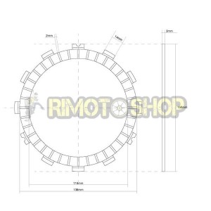 HUSQVARNA 410 TE E 99 clutch discs set Garnish + Steel OEM-7460035 | RiMotoShop