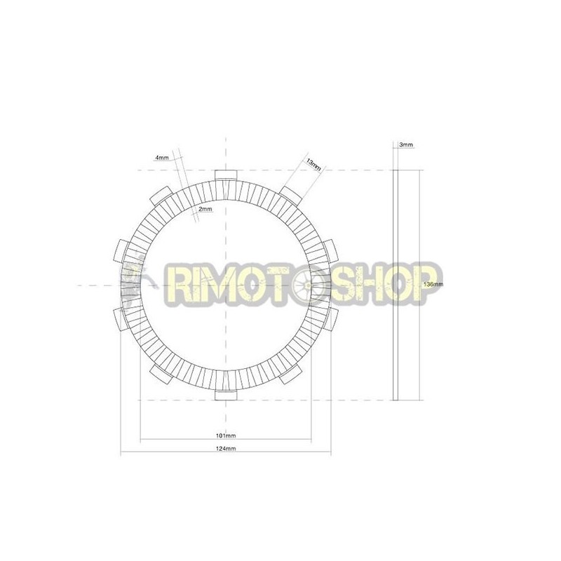SUZUKI 750 GSX R 00/01 clutch discs set Garnish + Steel OEM-7460103 | RiMotoShop