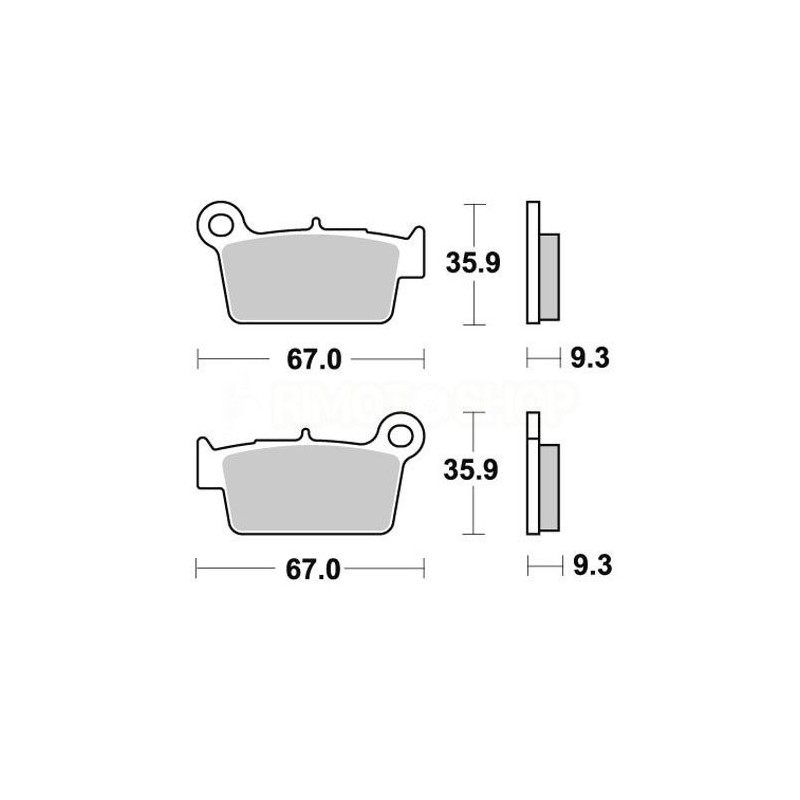 Brake pads AP Beta RR 300 13-18 Rear standard-LMP390OR | RiMotoShop