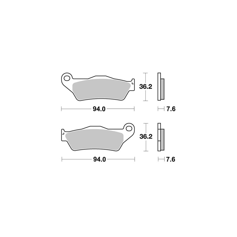 Brake pads AP Husqvarna 250 TE 06-13 Front standard-LMP271OR | RiMotoShop