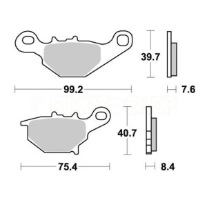 Plaquettes de frein AP Suzuki RM 85 05-17 arrière race-LMP420ORR-RiMotoShop