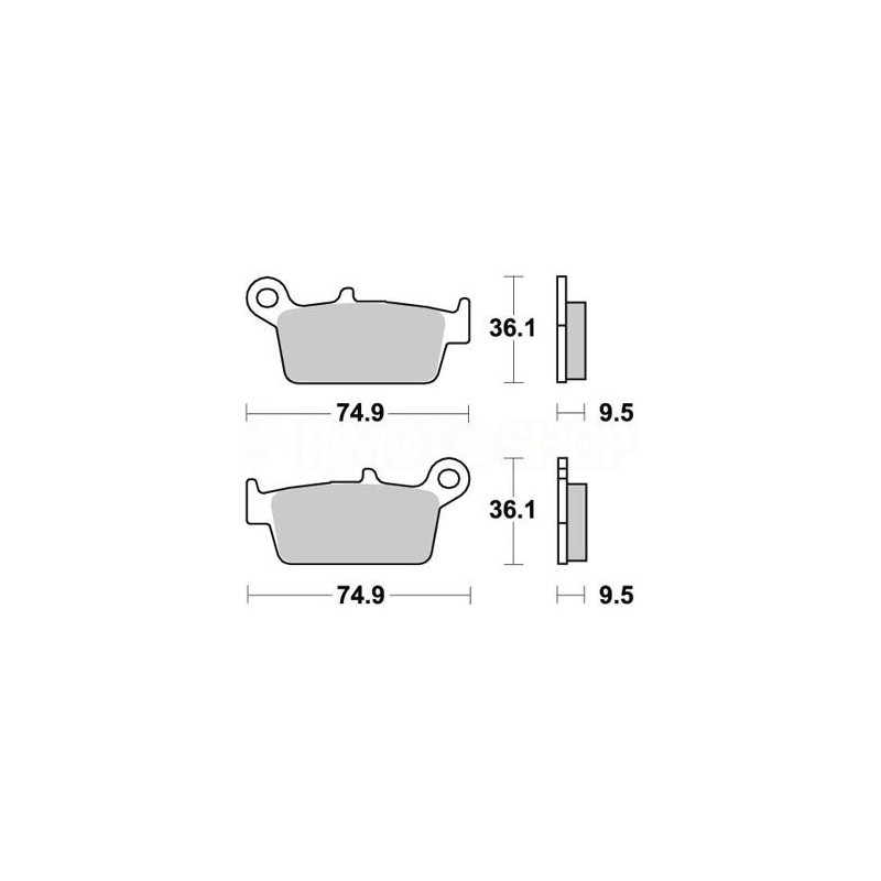 Brake pads AP TM EN/MX 300 01-04 Rear race-LMP204ORR | RiMotoShop