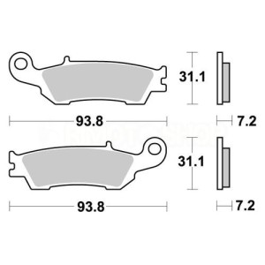 Brake pads AP Yamaha YZ 125 08-18 Front standard-LMP440OR | RiMotoShop