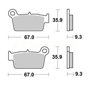 Brake pads WRP Beta RR 300 13-18 Rear standard-WG-7390-F4-RiMotoShop