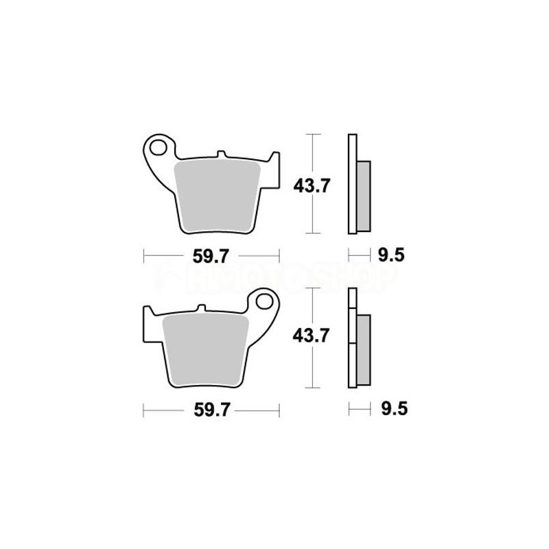 Brake pads WRP Honda CR 125 02-07 Rear ceramic-WG-7377-F4C-RiMotoShop