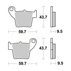 Brake pads WRP Honda CRF 250 R 04-17 Rear standard-WG-7377-F4-RiMotoShop
