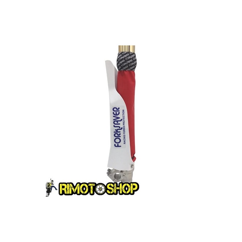 Cuffie forcella Forksaver per steli da 45 mm a 48 mm rosse-FS4548.R|RiMotoShop