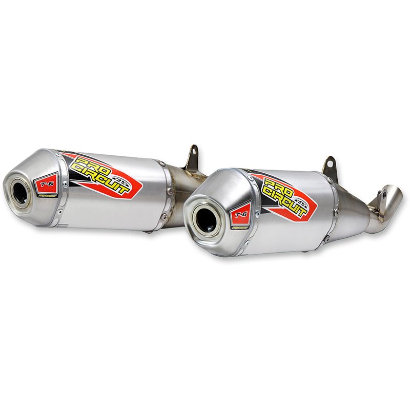 Silenziatore T-6 slip-on in Acciaio con frangifiamma rimovibile Silenziatore di scarico T-6 SLIP-ON HONDA CRF450R/RX 17-18