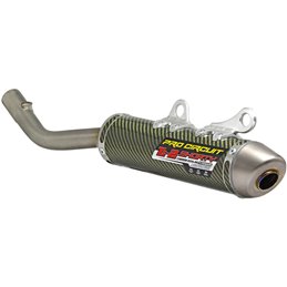 Silenziatore carbonio-kevlar KAWASAKI KX250 05-07 titanio-1121425K-RiMotoShop