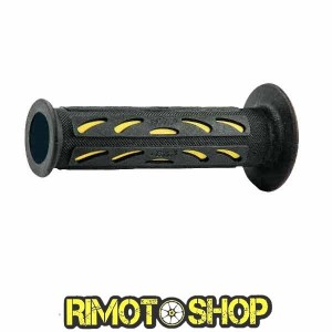 Knobs STRADA perforé PROGRIP 724 DUAL DENSITY JAUNE-431043-RiMotoShop