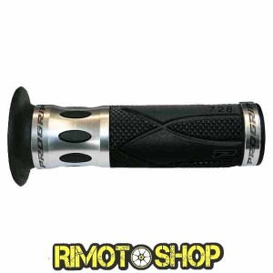 Knobs STRADA perforé PROGRIP 728 SILVER-431053-RiMotoShop