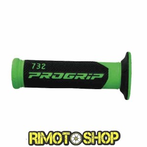 KNOBS GRIPS SCOOTER PROGRIP 732 DUAL DENSITY GREEN-431062 | RiMotoShop