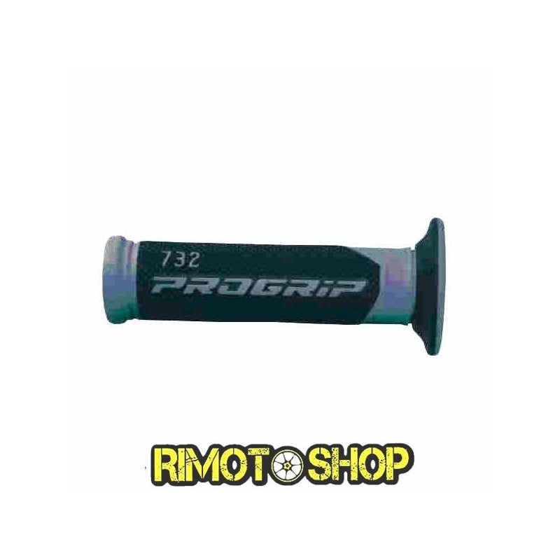 Knobs STRADA perforé PROGRIP 732 DUAL DENSITY TITANE-431068-RiMotoShop