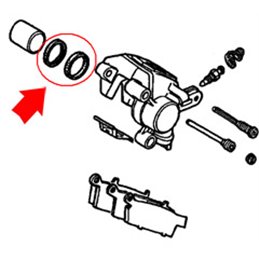 kit joints de piston révision étrier de frein arrière Nissin Kawasaki KX 450 F 2006-2008