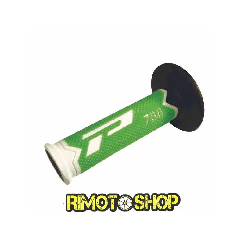 KNOBS GRIPS CROSS PROGRIP 788 TRIPLE DENSITY GREEN FLUO-431081 | RiMotoShop