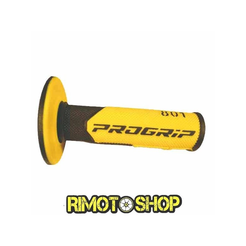 KNOBS GRIPS CROSS PROGRIP 801 DUAL DENSITY YELLOW-431135 | RiMotoShop