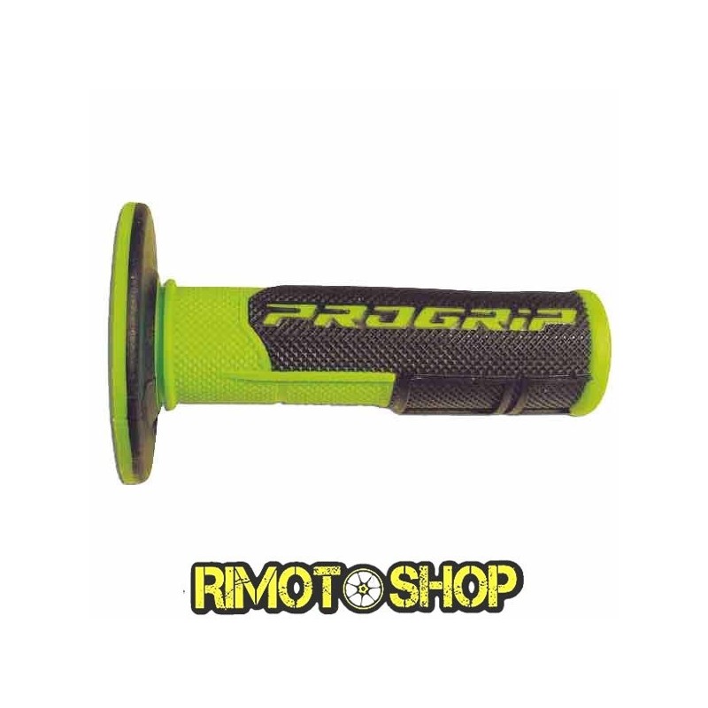 KNOBS GRIPS CROSS PROGRIP 801 DUAL DENSITY GREEN FLUO-431138 | RiMotoShop