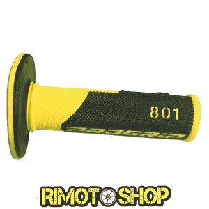 KNOBS GRIPS CROSS PROGRIP 801 DUAL DENSITY YELLOW FLUO-431139 | RiMotoShop