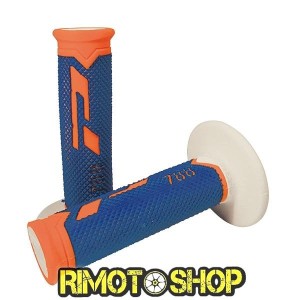 KNOBS GRIPS CROSS PROGRIP 788 TRIPLE DENSITY ORANGE FLUO/BLUE/WHITE-431177 | RiMotoShop