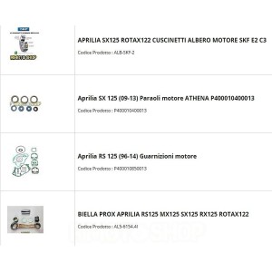 REVISION KIT ENGINE MOTOR ROD PROX HONDA HM 125 rotax 122-122.RMT02 | RiMotoShop