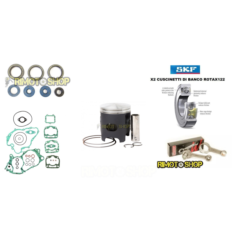 REVISION KIT ENGINE MOTOR ROD WITH PISTON WOSSNER HONDA HM 125 rotax 122-122.RMT05 | RiMotoShop