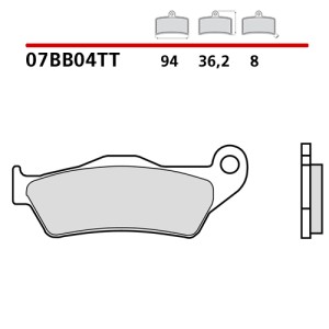 Brembo brake pads KTM 125 XC-W 2017-2019 front-07BB0483 | RiMotoShop
