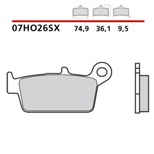 Pastiglie del freno Brembo TM EN/MX 125 2001-2004 posteriori-07HO26|RiMotoShop