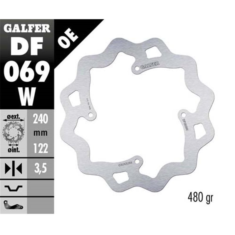 Disco freno Galfer Wave Honda CR 125 02-07