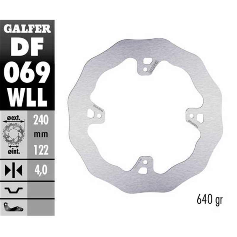 Disco freno Galfer Wave Honda CRF 450 R 02-19 posteriore