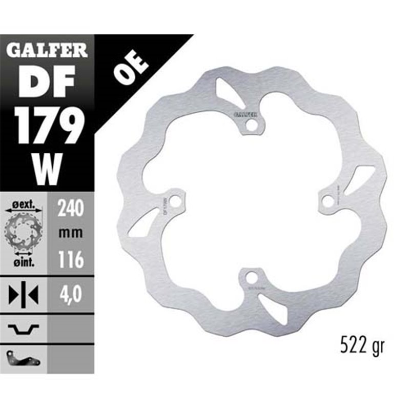 disque de frein Galfer Wave Kawasaki KX 250 03-08