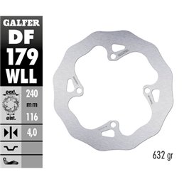 disque de frein Galfer Wave Kawasaki KX 250 03-08 arrière