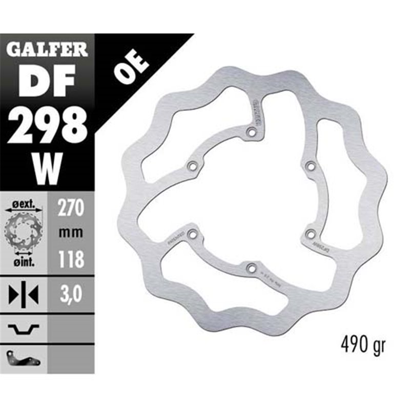 Disco freno Galfer Wave Yamaha WR 450 F 16-19