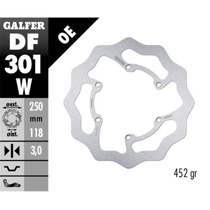 Disco freno Galfer Wave Yamaha YZ 125 01-16