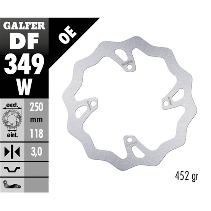 disque de frein Galfer Wave Suzuki RMZ 450 05-17