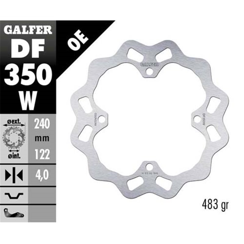 disque de frein Galfer Wave Suzuki RMZ 250 07-17