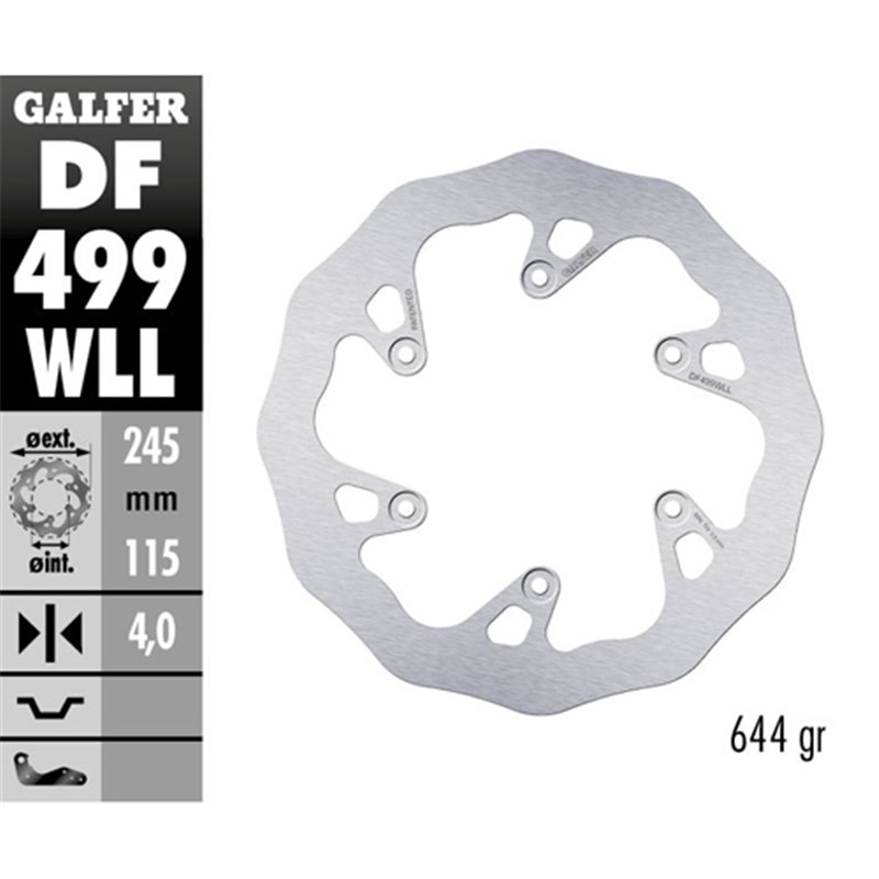 disque de frein Galfer Wave Yamaha YZ 450 F 03-17 arrière