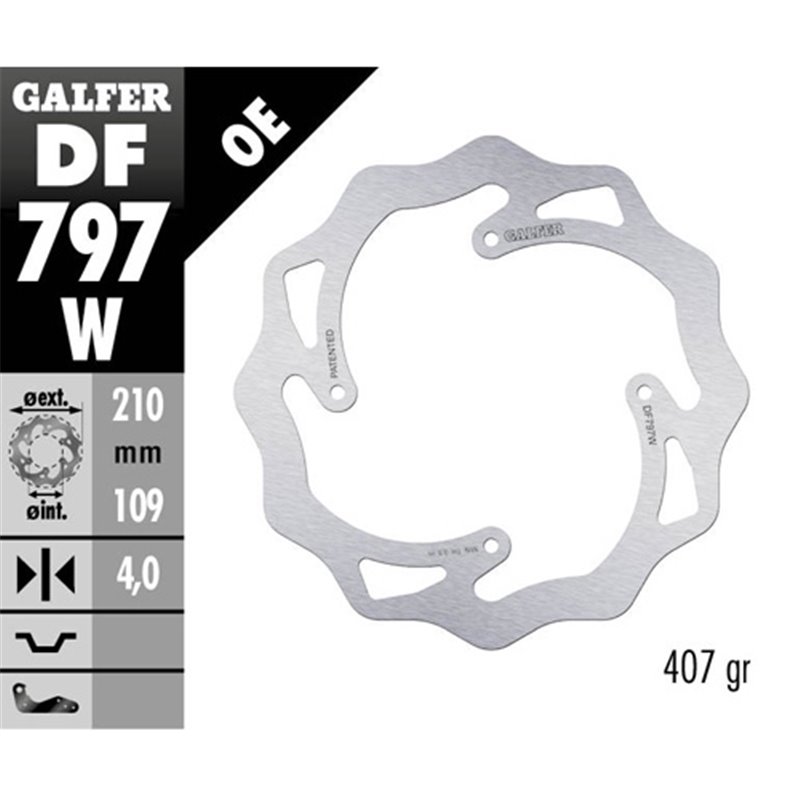 disque de frein Galfer Wave Husqvarna 85 TC 14-19