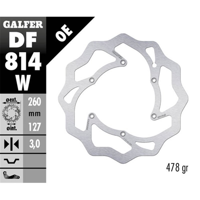 disque de frein Galfer Wave Beta RR 430 15-19