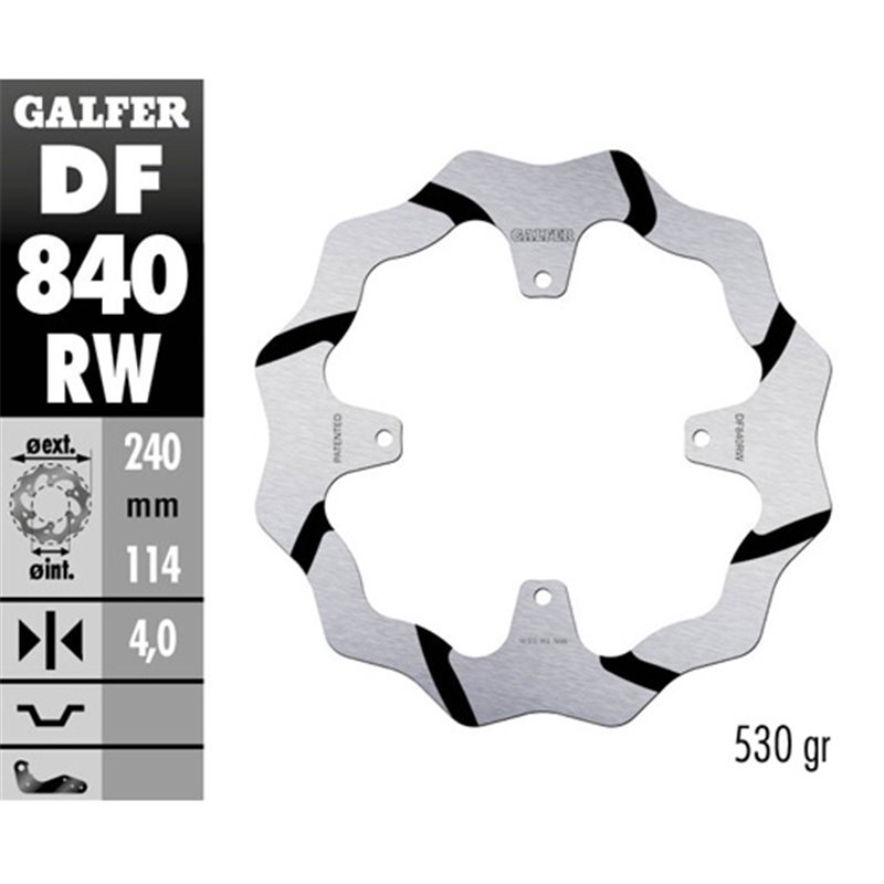 disque de frein Galfer Race TM EN/MX 250 15-18