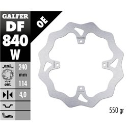 disque de frein Galfer Wave TM EN/MX 250 15-18