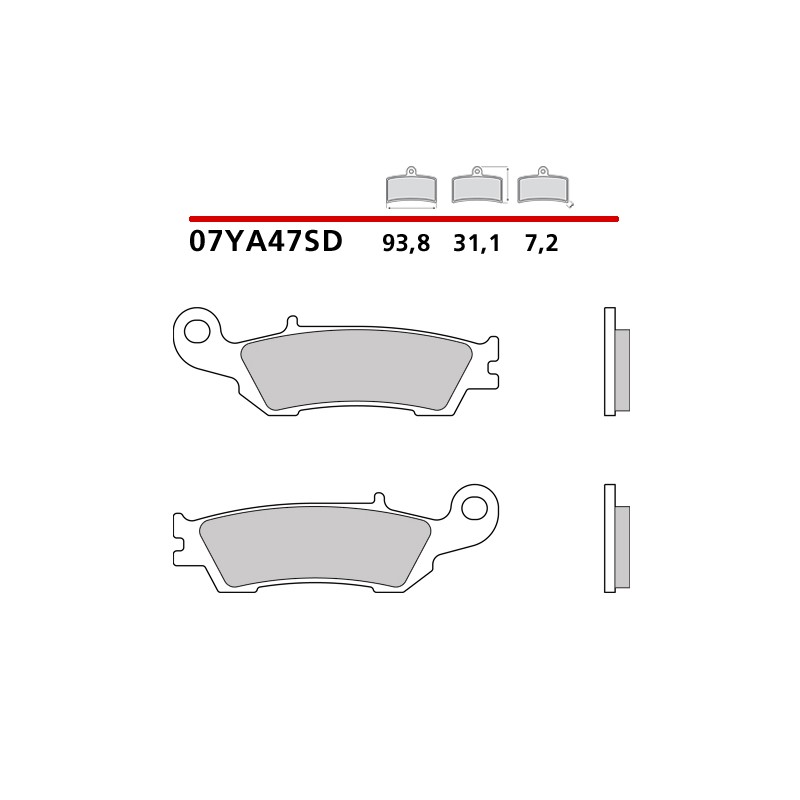 Brembo brake pads Yamaha WR 450 F 2016-2020 front-07YA47 | RiMotoShop