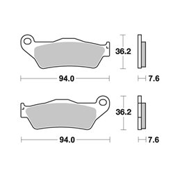 Plaquettes de frein AP Husqvarna 125 SMS 99-13 avant standard 