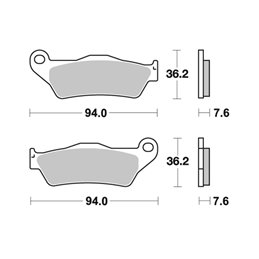 Plaquettes de frein AP KTM 520 SX F 00-02 avant standard 