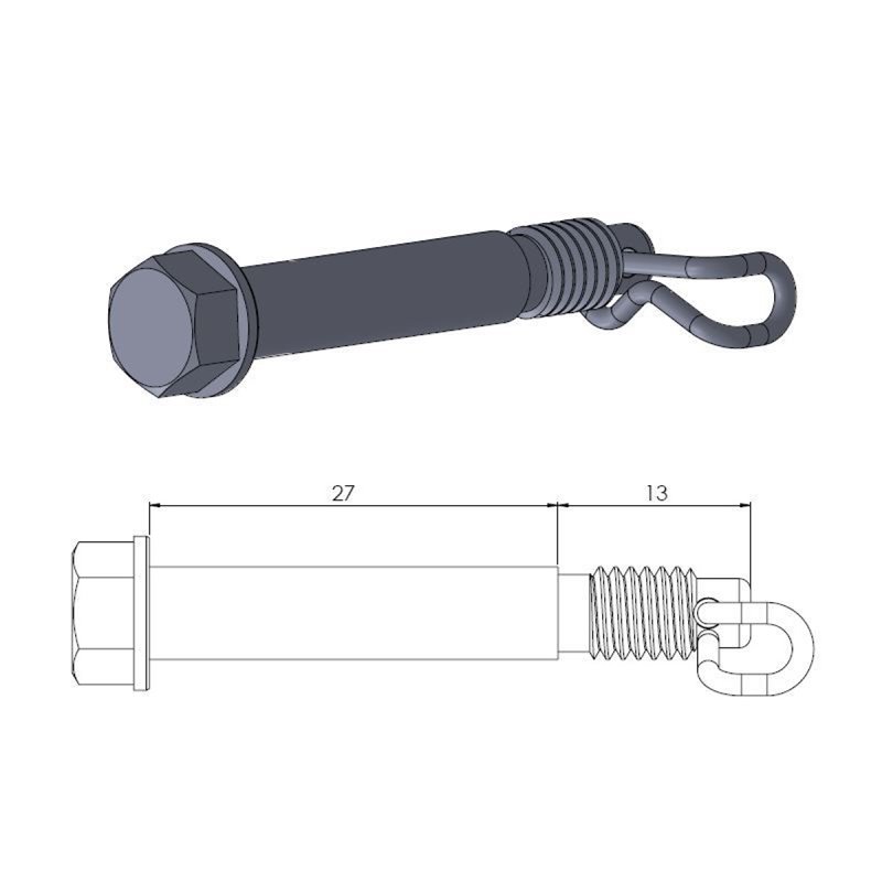 Perno ferma pastiglie posteriore HUSQVARNA TC 65 17-18-1702-0393-RiMotoShop