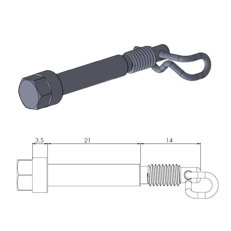 Front pad retaining pin HUSQVARNA TC 50 17-18-1702-0394-RiMotoShop