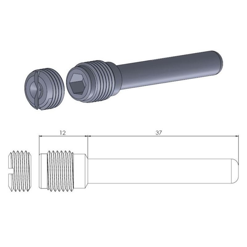 Goupille de retenue du patin avant SUZUKI DR-Z 400 SM (K5 – K9) 05-09