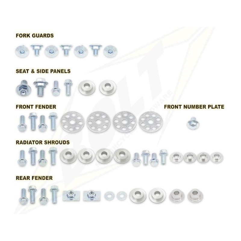 kit vis de fixation en plastique Bolt Honda CRF 450 R 17-19-HON-PFK2-RiMotoShop